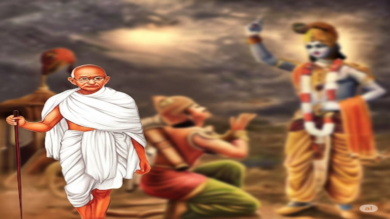 Hold on, Gandhiji! We are just taking a detour through Kurukshetra